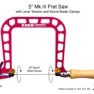 Knew Concepts 5 英寸线锯，带杠杆张力和旋转刀片夹