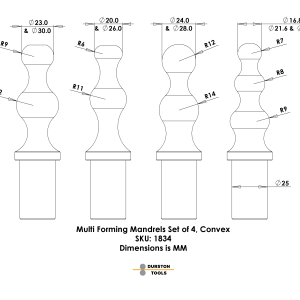 Durston 多功能成型砧心轴 4 件套 - 凸面