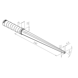 Durston 长方形倒角戒指心轴 6.5 x 8.5 – 18 x 23