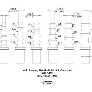Durston 多功能成型砧心轴 6 件套 - 凹面